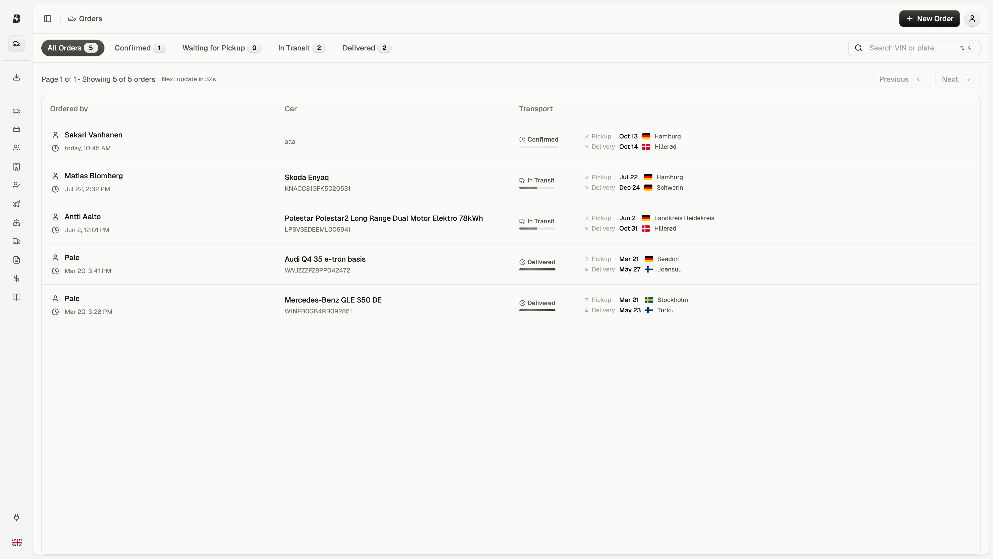 Bahn Express Portal Dashboard